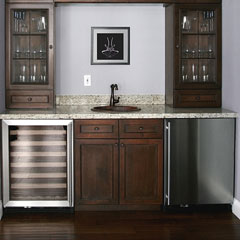 under counter wine cooler and bar refrigerator